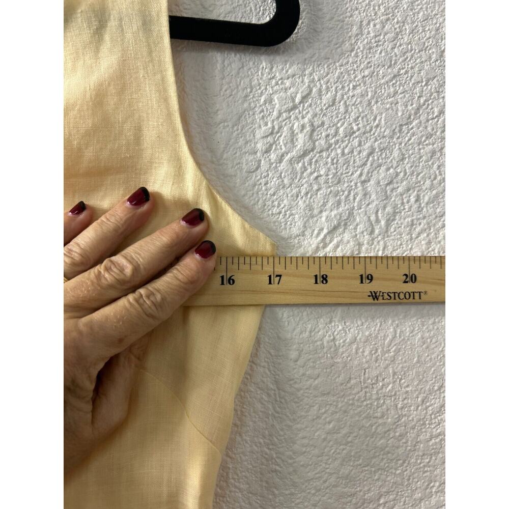 TALBOTS Petites IRISH LINEN Sheath Dress Size 2 Yellow Quite Luxury‎ Minamilist - Picture 6 of 11